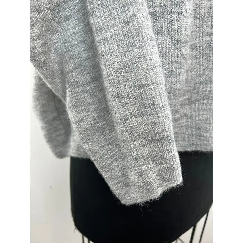 Madewell Gray Long Sleeve Crewneck Long Raglan Sleeve Pullover Sweater Size L